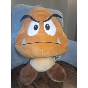 Nindendo Super Mario Goomba 15in Plush Round1